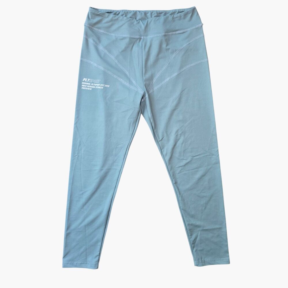 PrettyLittleThing PLT Sport Womens Size US 12 High Waisted Leggings Agave Blue